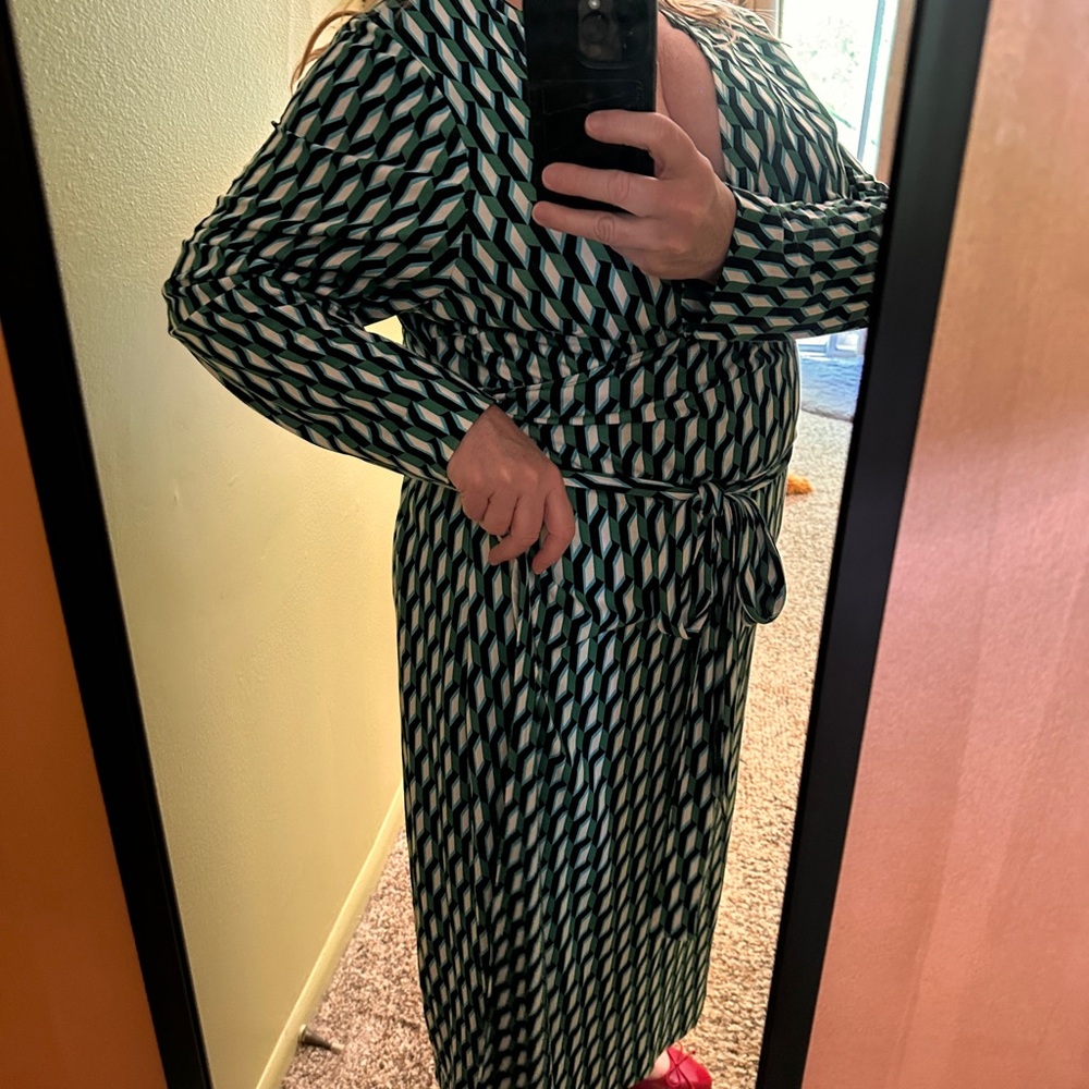 Diane Von Furstenberg for Target DVF x Target wrap dress 3X green - Picture 10 of 11